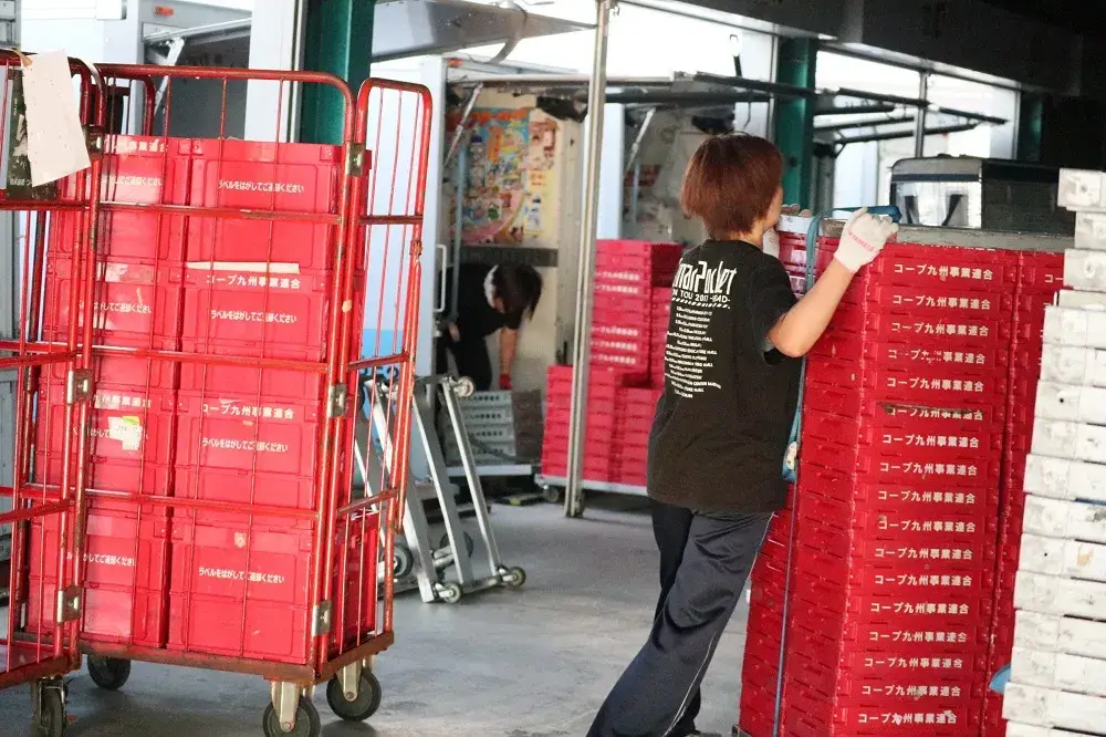配送センター内の片付け　鹿児島センター