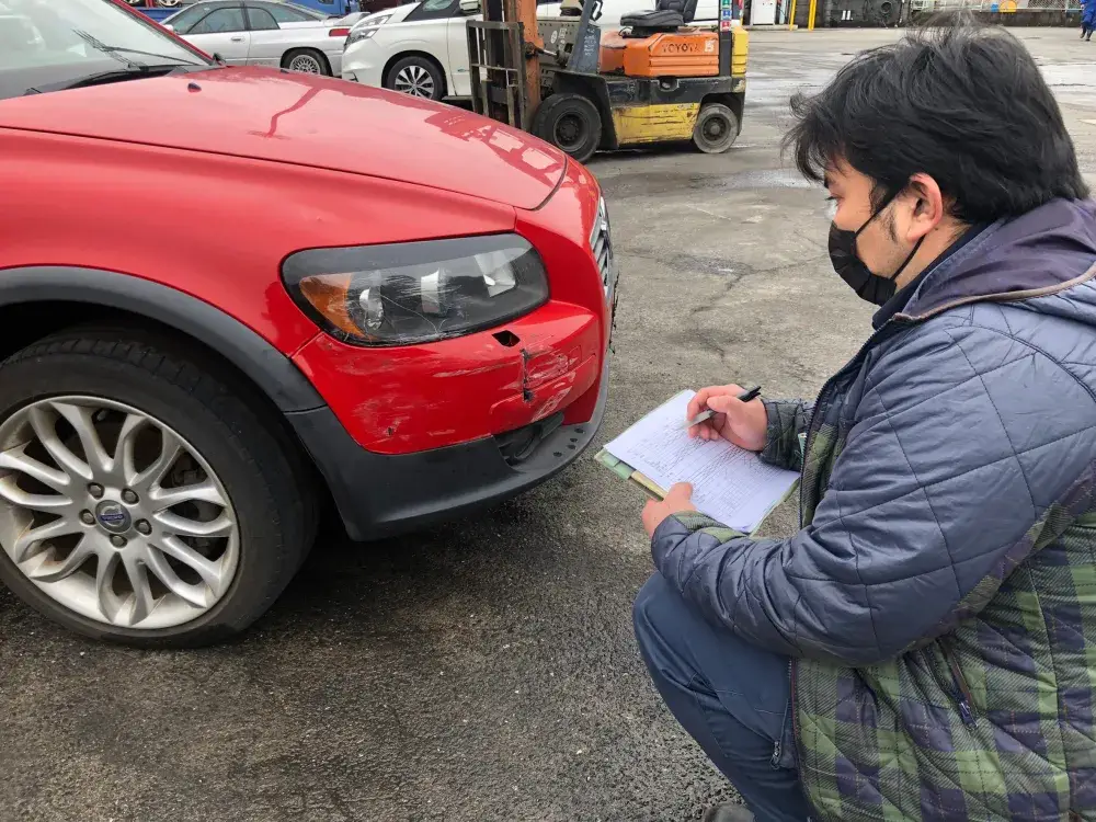中古車買取のための事前調査および契約