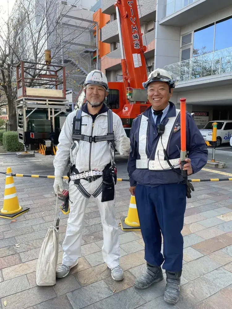 週1日OK　日給1万500円　管工事の警備員