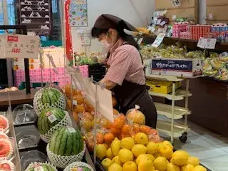 コープでの野菜陳列 かのや店