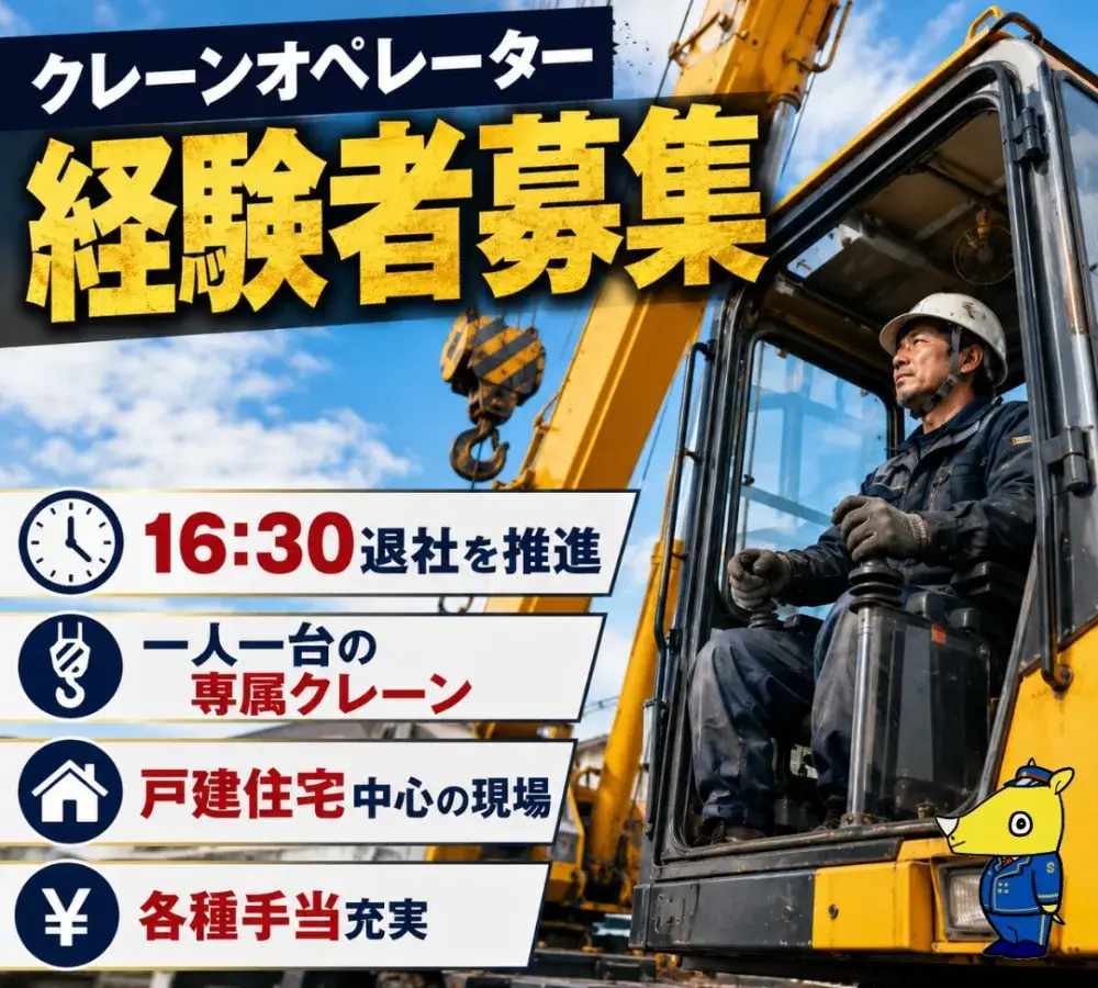 クレーンオペレーター/専属クレーンあり